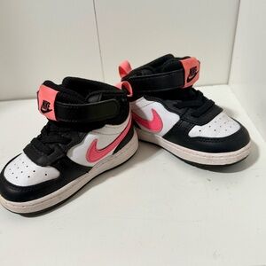 Nike Infant Sneakers in Black, White, and Pink